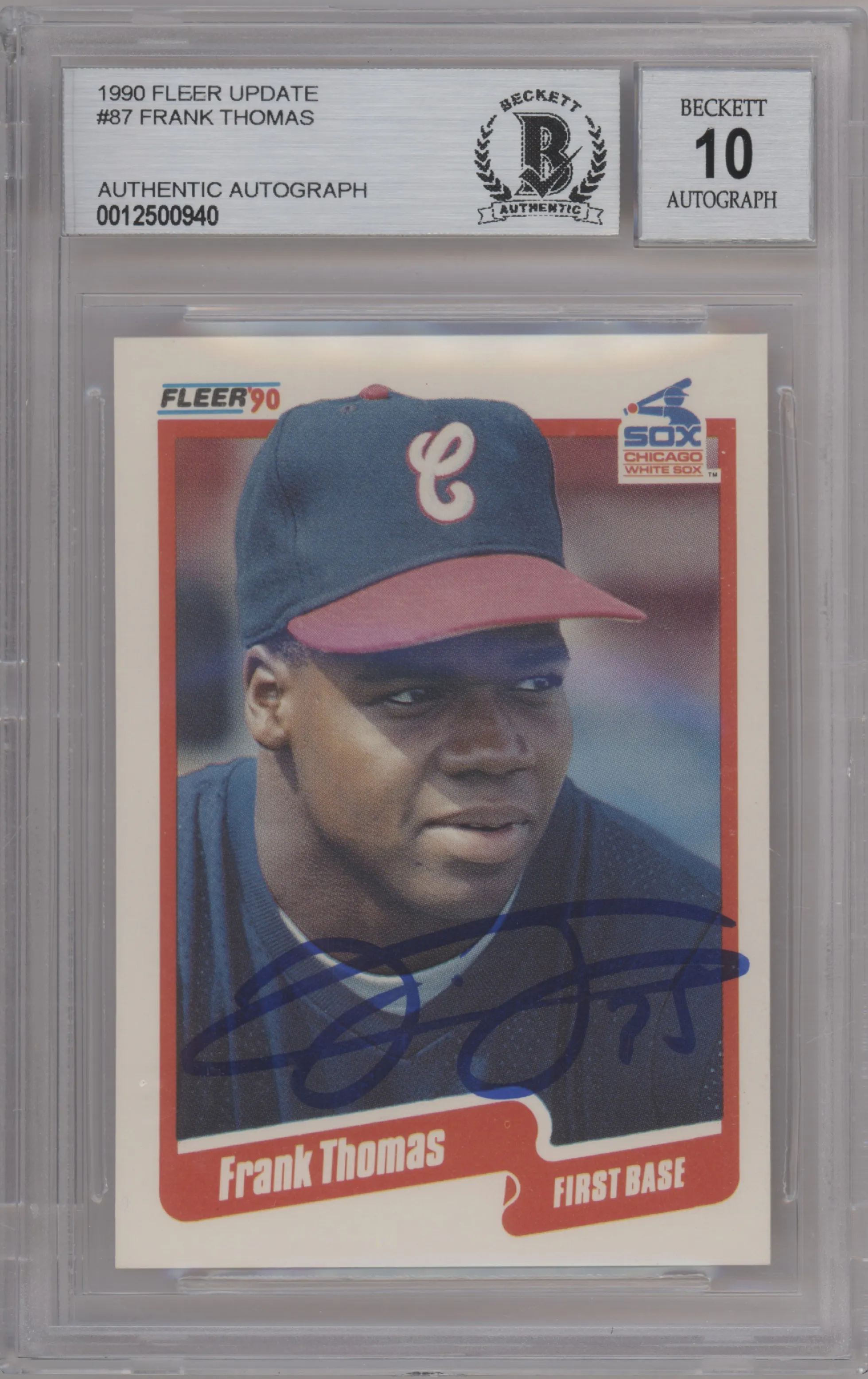 1990 Fleer Update Frank Thomas BGS AUTHENTIC BGS