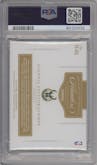 Giannis Antetokounmpo from the 2016-17 Panini Flawless  set featuring a Ruby parallel graded by PSA and given an overall grade of 10.