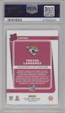 Trevor Lawrence from the 2021 Panini Donruss set graded by PSA and given an overall grade of 10.