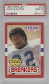Marcus Dupree from the 1985 Topps USFL set graded by PSA and given an overall grade of 10.