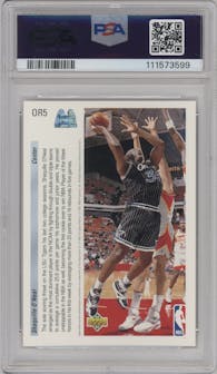 Shaquille O'Neal from the 1992-93 UD McDonald's set graded by PSA and given an overall grade of 8.