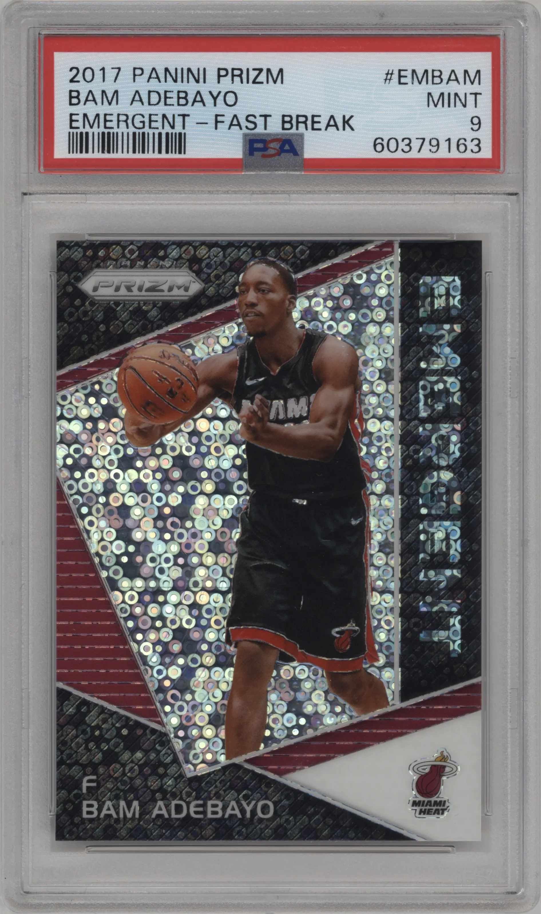 2017 Panini Prizm Emergent Bam Adebayo Fast Break PSA 9