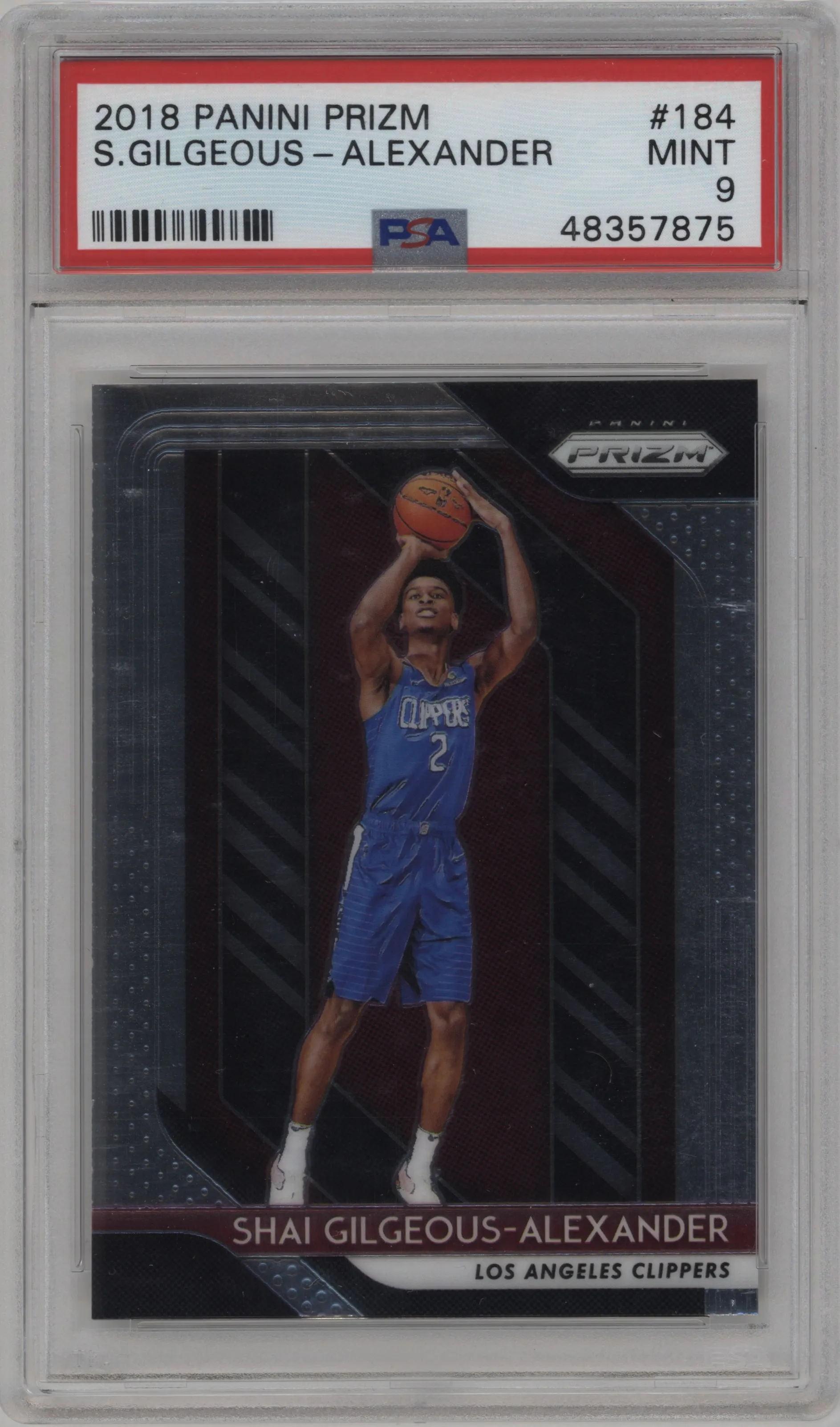 2018 Panini Prizm Shai Gilgeous-Alexander #184 PSA 9