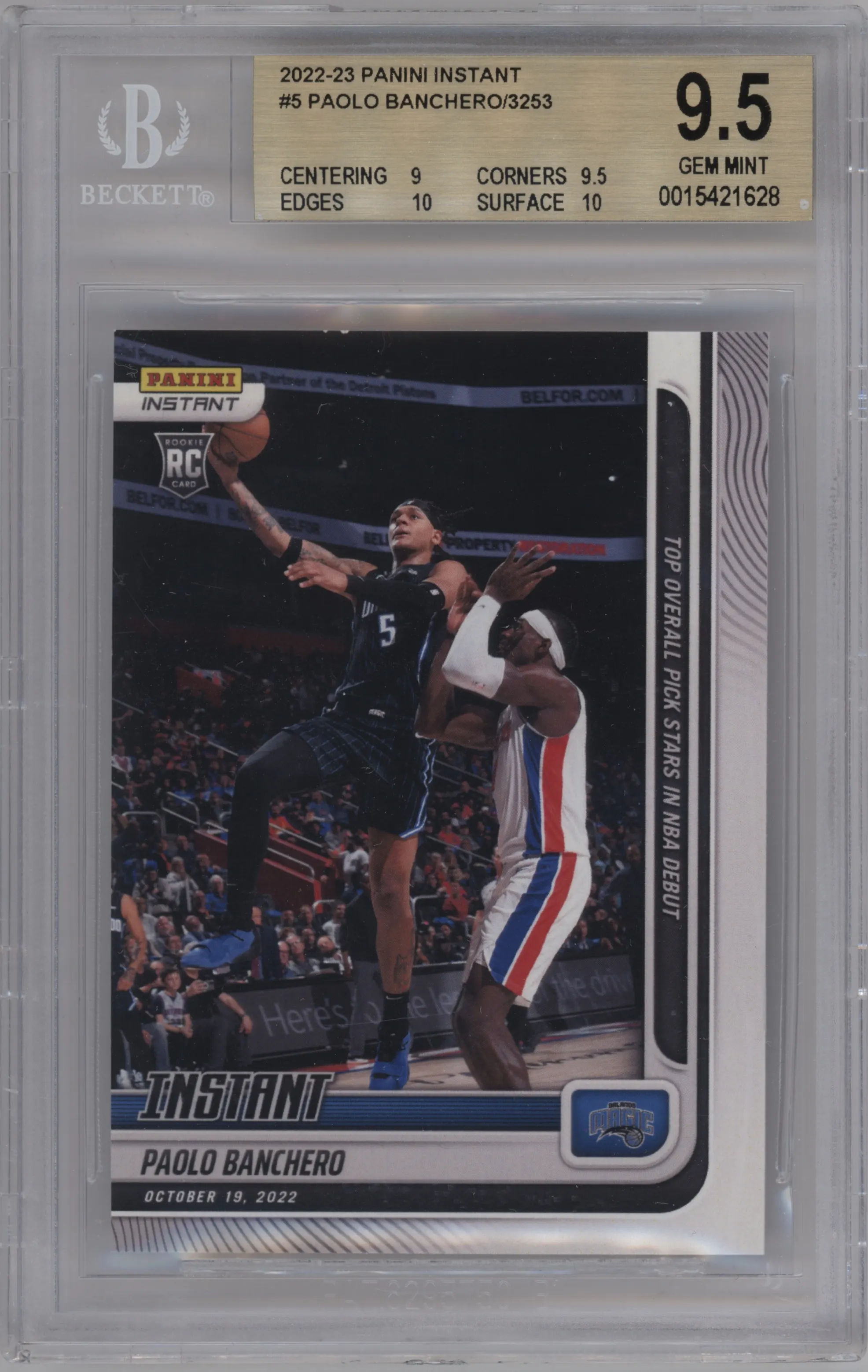 2022 Panini Instant Paolo Banchero #5 BGS 9.5