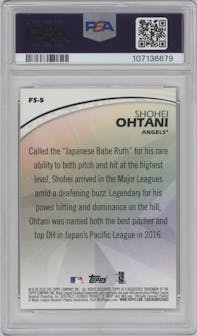 Shohei Ohtani from the 2018 Topps Series 2 set graded by PSA and given an overall grade of 9.