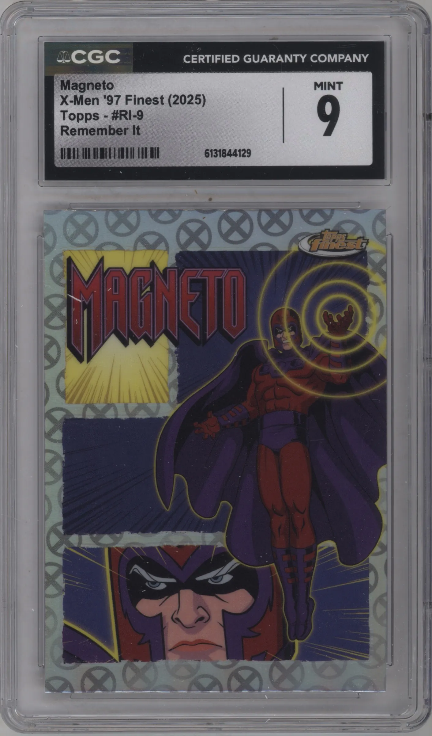 2025 Topps Finest X-Men '97 Remember It Magneto CGC 9