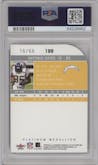 Antonio Gates from the 2004 Ultra set featuring a Platinum Medallion parallel graded by PSA and given an overall grade of 9.