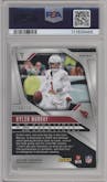 Kyler Murray from the 2024 Panini Prizm set featuring a Choice Gold parallel graded by PSA and given an overall grade of 9.