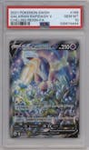 Galarian Rapidash V from the 2021 Pokemon SWSH set graded by PSA and given an overall grade of 10.