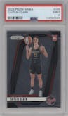 Caitlin Clark from the 2024 Panini Prizm WNBA set graded by PSA and given an overall grade of 9.