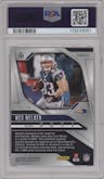 Wes Welker from the 2024 Panini Prizm set featuring a Gold Wave parallel graded by PSA and given an overall grade of 9.