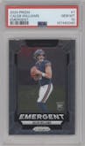 Caleb Williams from the 2024 Panini Prizm set graded by PSA and given an overall grade of 10.