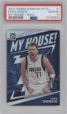 Luka Doncic from the 2019-20 Panini Donruss Optic set featuring a Holo parallel graded by PSA and given an overall grade of 10.