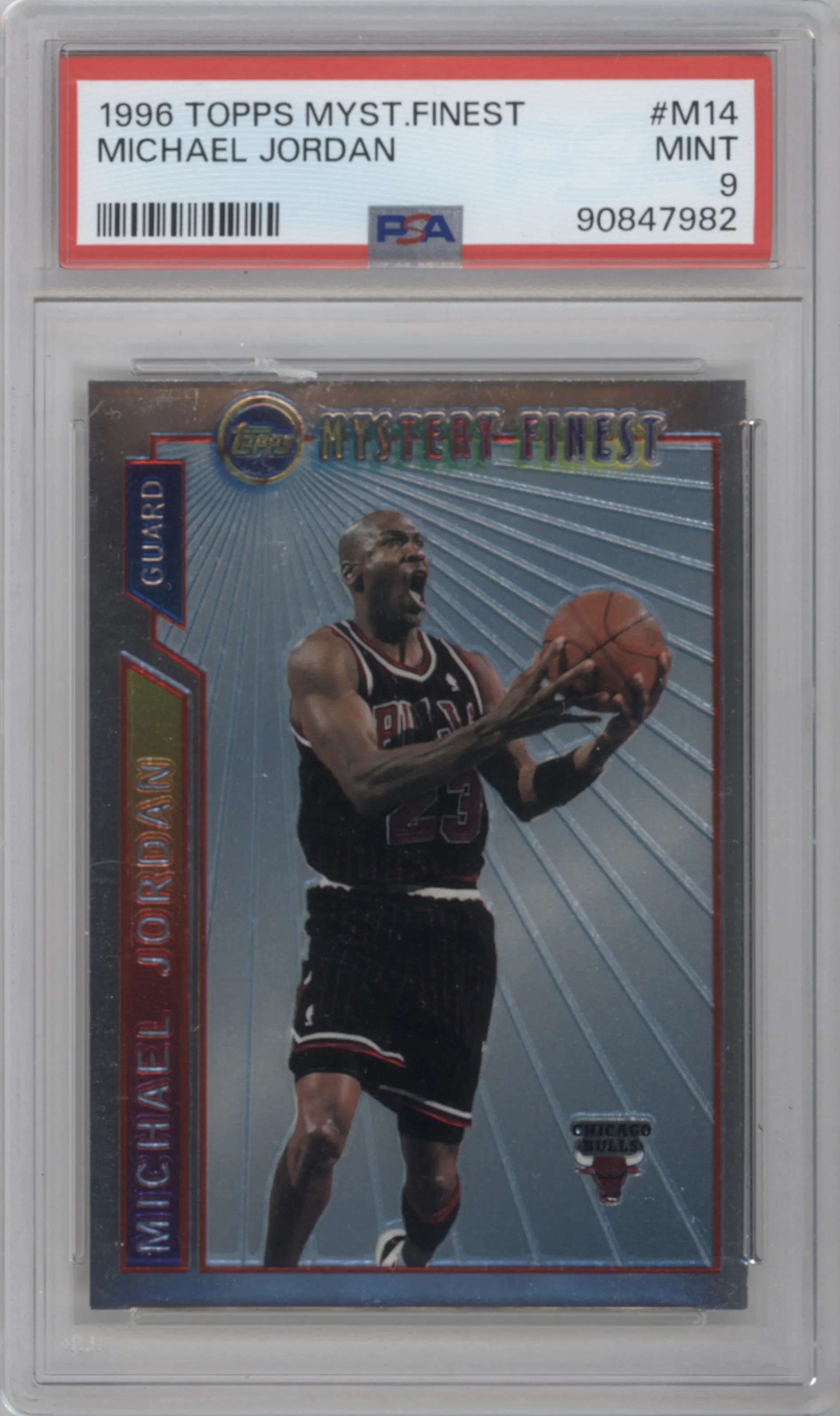 1996 Topps Finest Mystery Finest Michael Jordan #M14 PSA 9