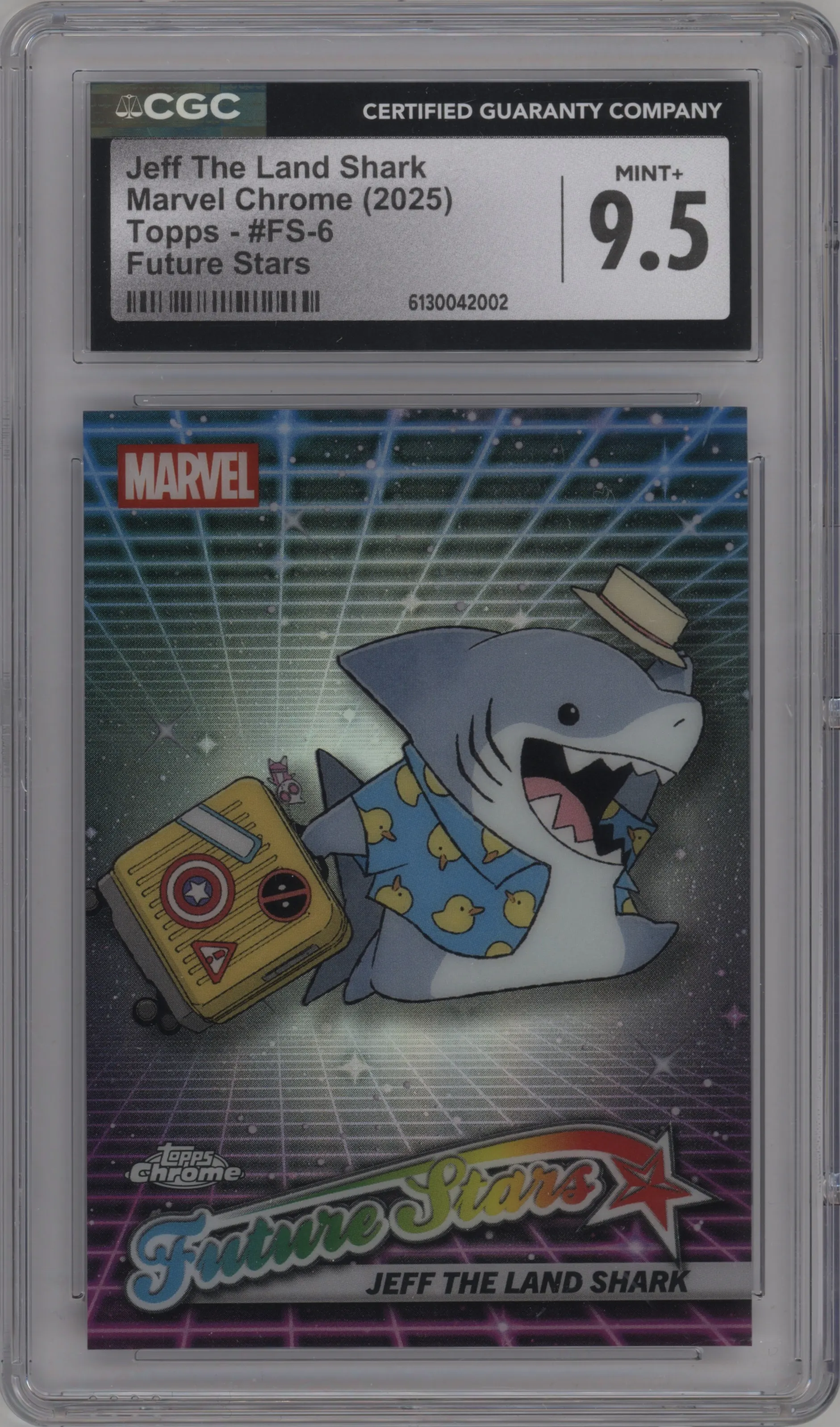 2025 Topps Chrome Marvel Future Stars Jeff The Land Shark CGC 9.5