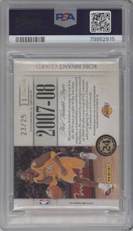 Kobe Bryant from the 2009-10 Playoff National Treasures set graded by PSA and given an overall grade of 8.