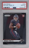 Michael Penix Jr. from the 2024 Panini Prizm set graded by PSA and given an overall grade of 10.