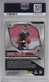 Michael Penix Jr. from the 2024 Panini Prizm set graded by PSA and given an overall grade of 10.