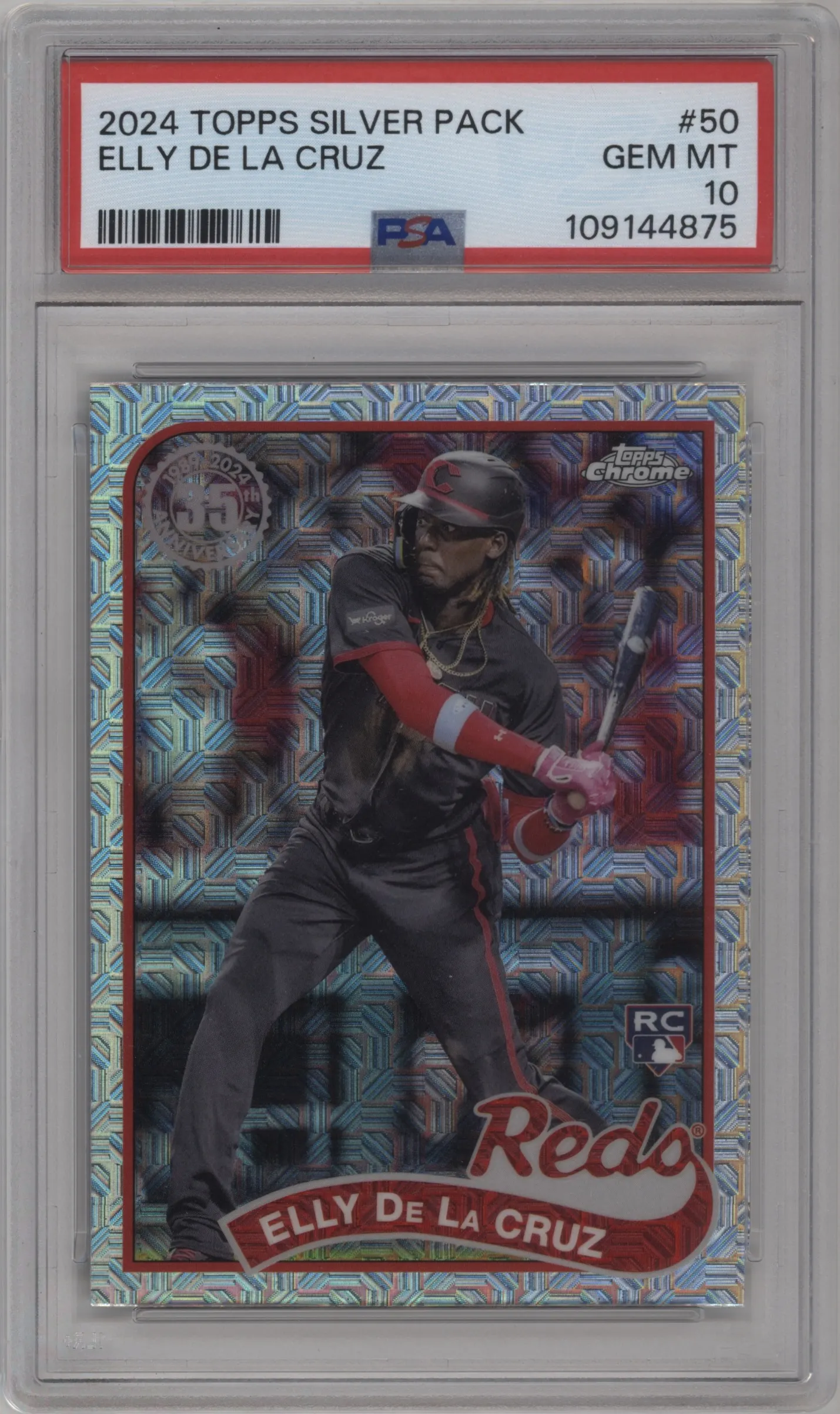2024 Topps Series 2 Silver Pack 1989 Topps Elly De La Cruz PSA 10