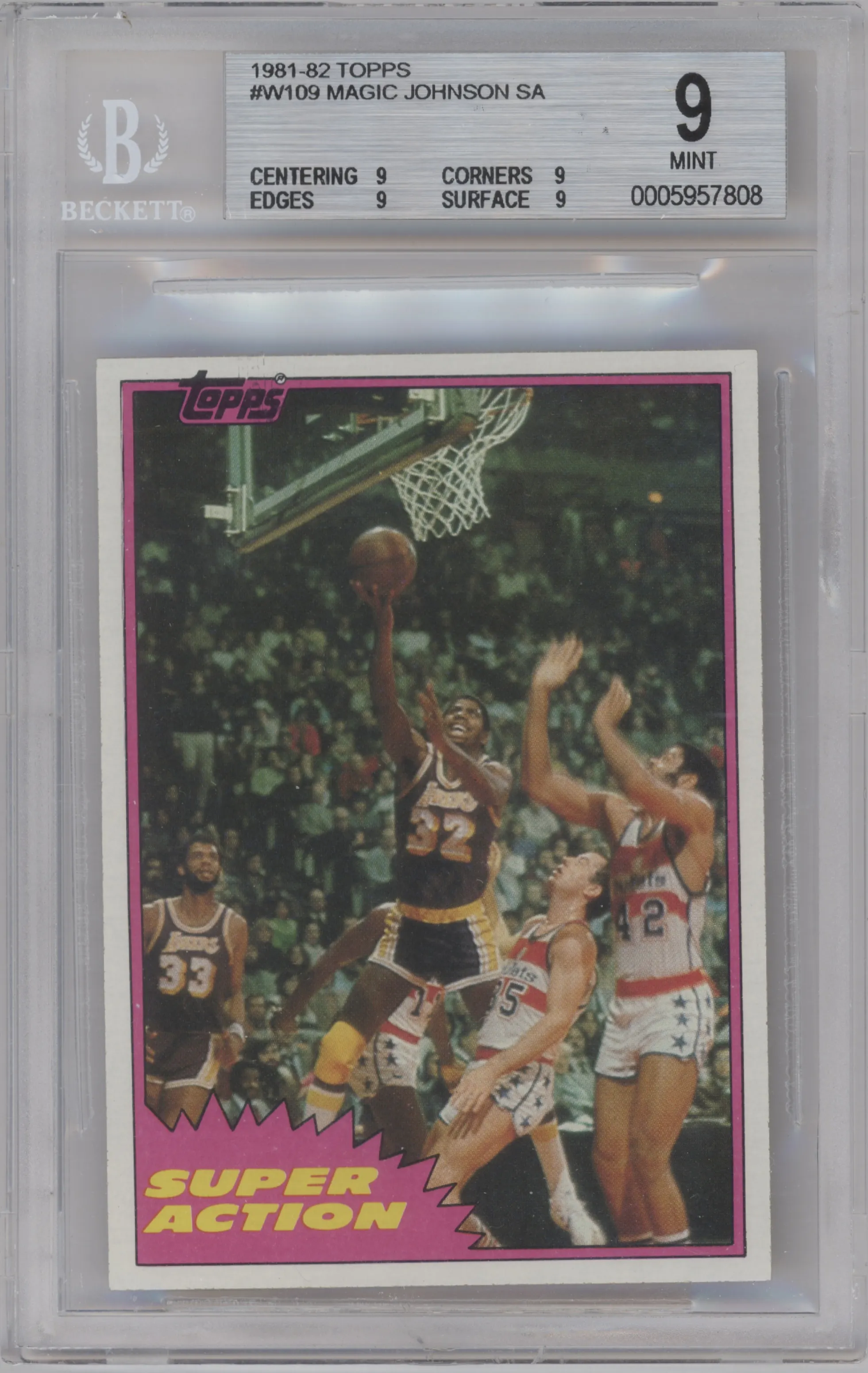 1981 Topps Magic Johnson BGS 9