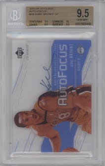 Kobe Bryant from the 2003-04 Upper Deck Glass set graded by Beckett and given an overall grade of 9.5.