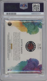 Scottie Barnes from the 2021-22 Panini Spectra set graded by PSA and given an overall grade of 10.