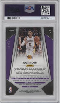 Josh Hart from the 2017-18 Panini Mosaic Prizm  set featuring a Camo parallel graded by PSA and given an overall grade of 10.