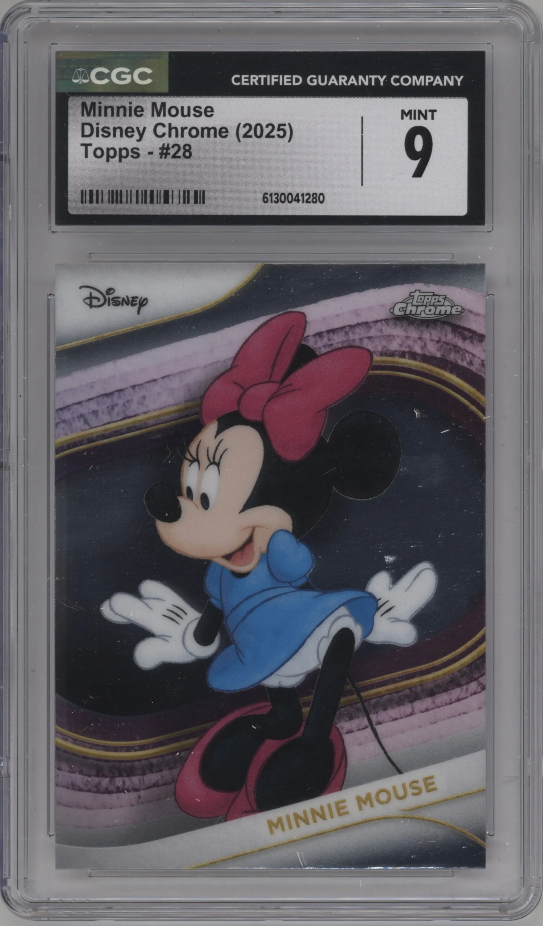 2025 Topps Chrome Disney Minnie Mouse #28 CGC 9