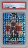 Michael Penix Jr. from the 2024 Panini Mosaic set featuring a Reactive Blue parallel graded by PSA and given an overall grade of 10.