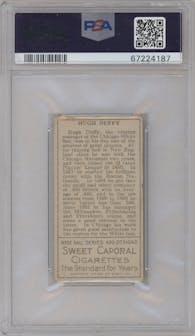 Hugh Duffy from the 1911 T205 Gold Border set graded by PSA and given an overall grade of 3.
