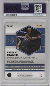 Anthony Edwards from the 2020-21 Panini Mosaic set graded by PSA and given an overall grade of 9.