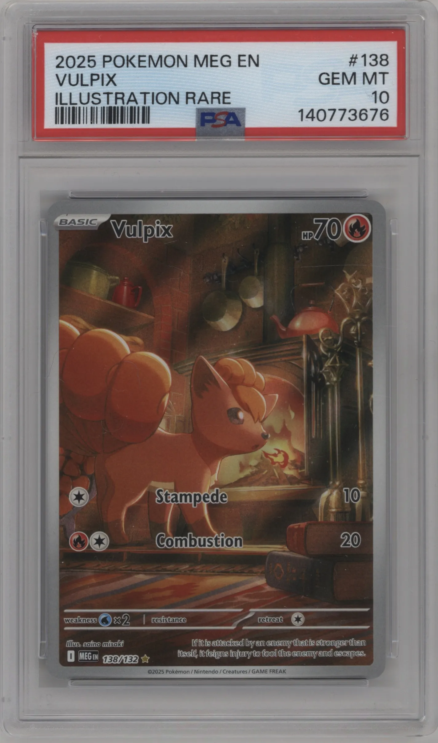 2025 Pokemon Mega Evolution Vulpix PSA 10