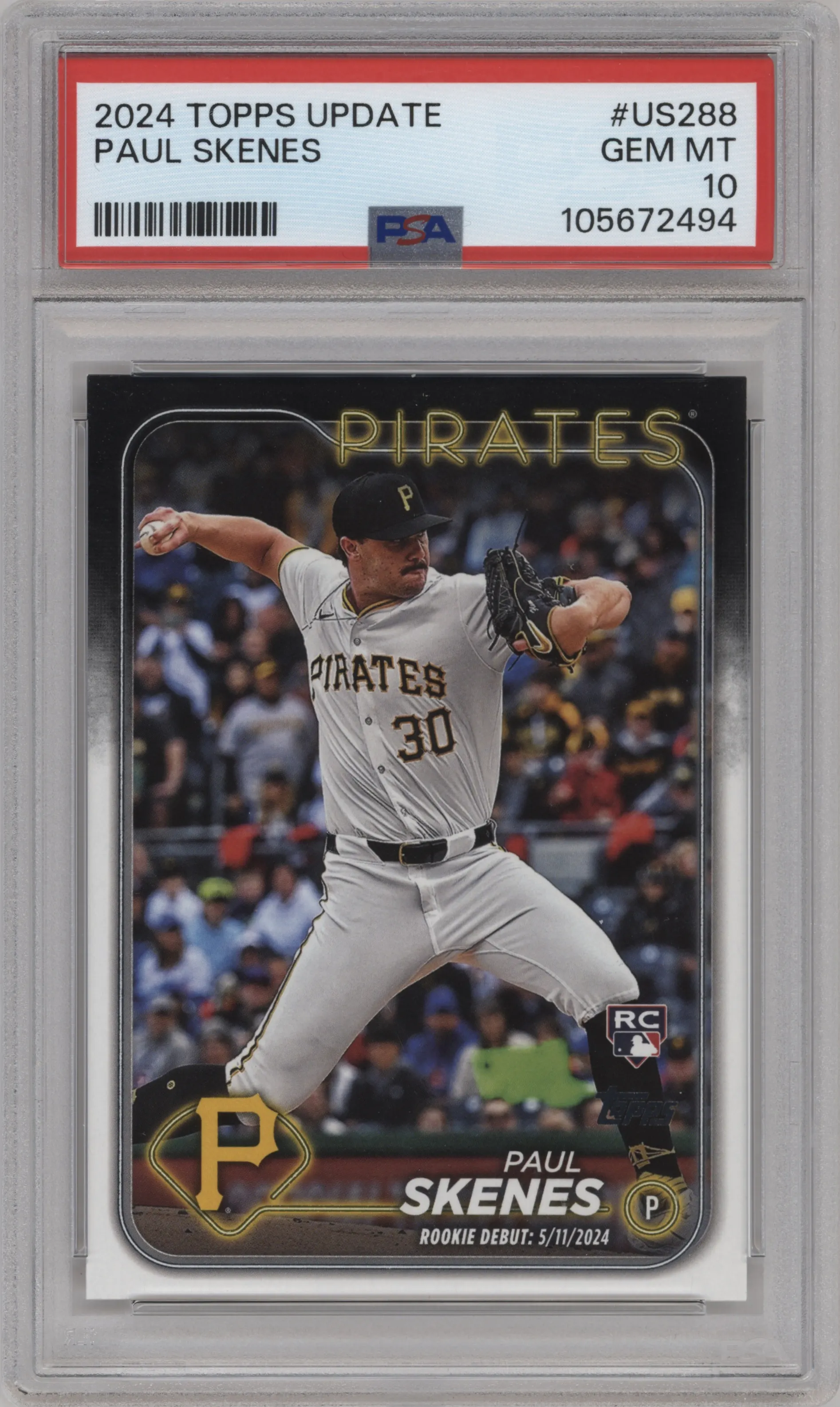 2024 Topps Update Paul Skenes PSA 10