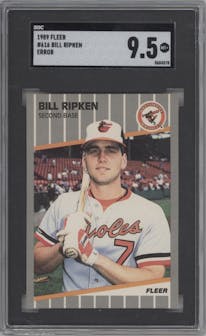 Bill Ripken from the 1989 Fleer set featuring a Variation parallel graded by SGC and given an overall grade of 9.5.
