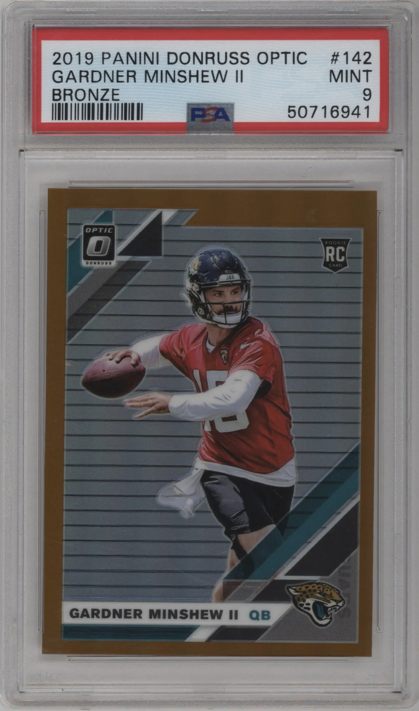 2019 Panini Donruss Optic Gardner Minshew II Bronze #142 PSA 9