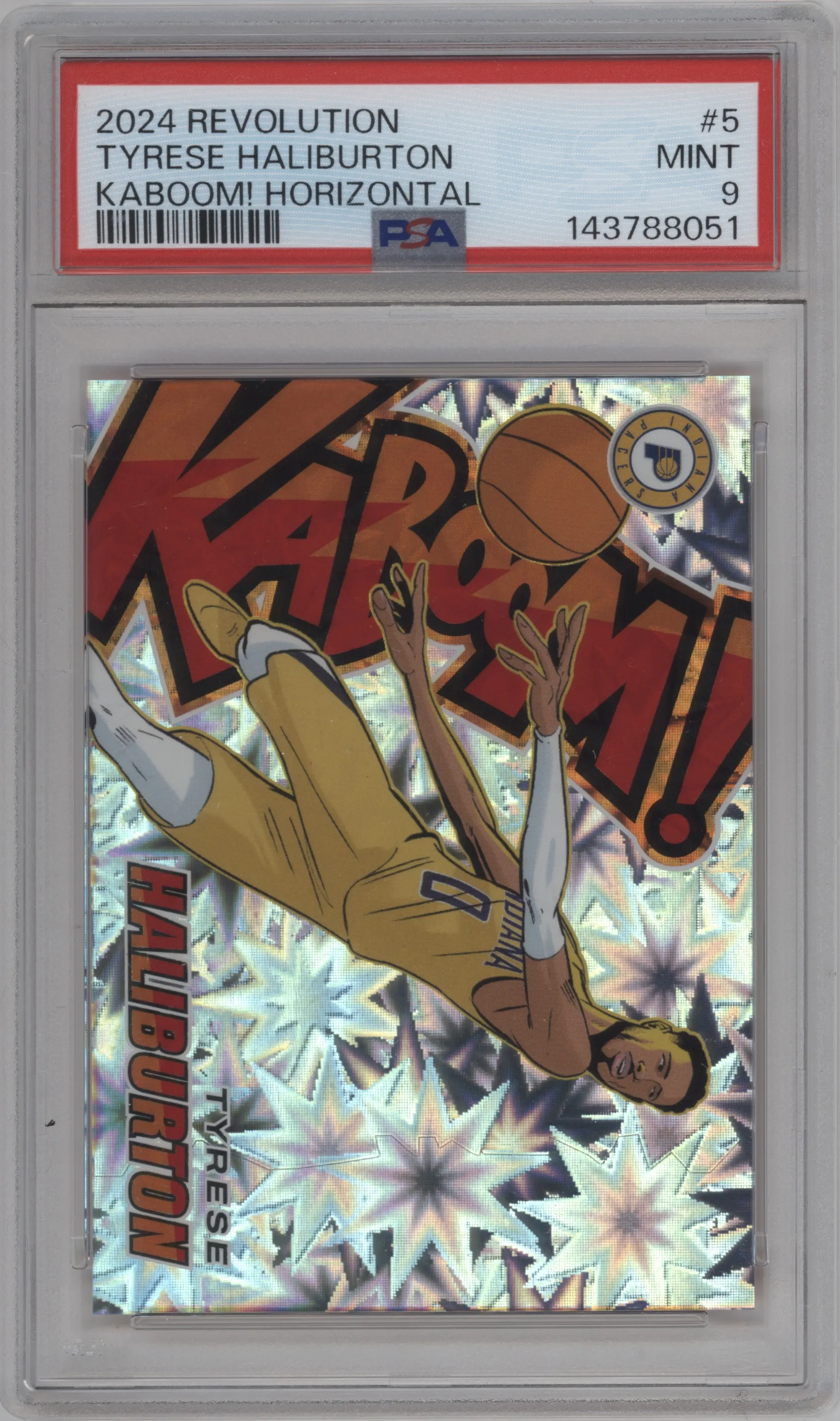 2024 Panini Revolution Kaboom! Horizontal Tyrese Haliburton #5 PSA 9