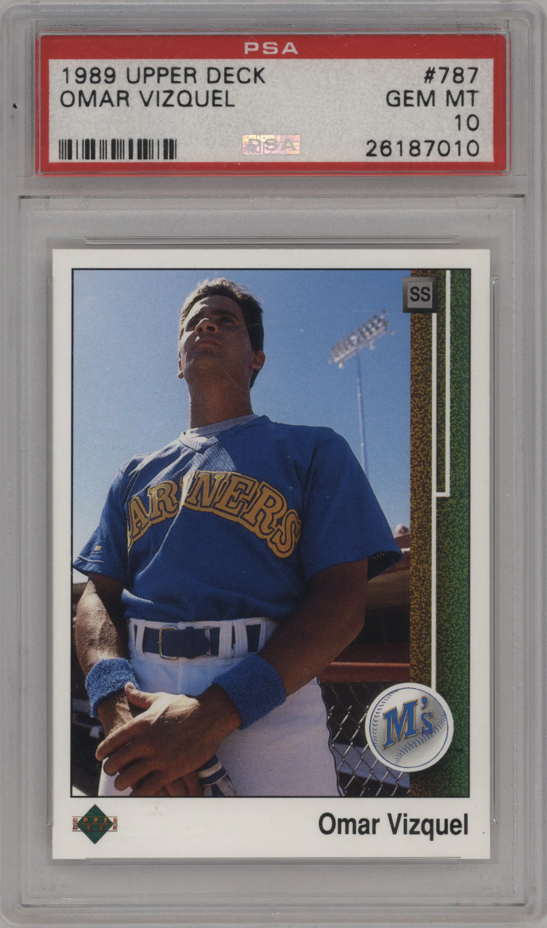 1989 Upper Deck Omar Vizquel PSA 10