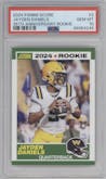 Jayden Daniels  from the 2024 Panini Score set graded by PSA and given an overall grade of 10.