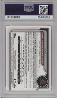 JD Dix from the 2024 Bowman Draft set graded by PSA and given an overall grade of 9.