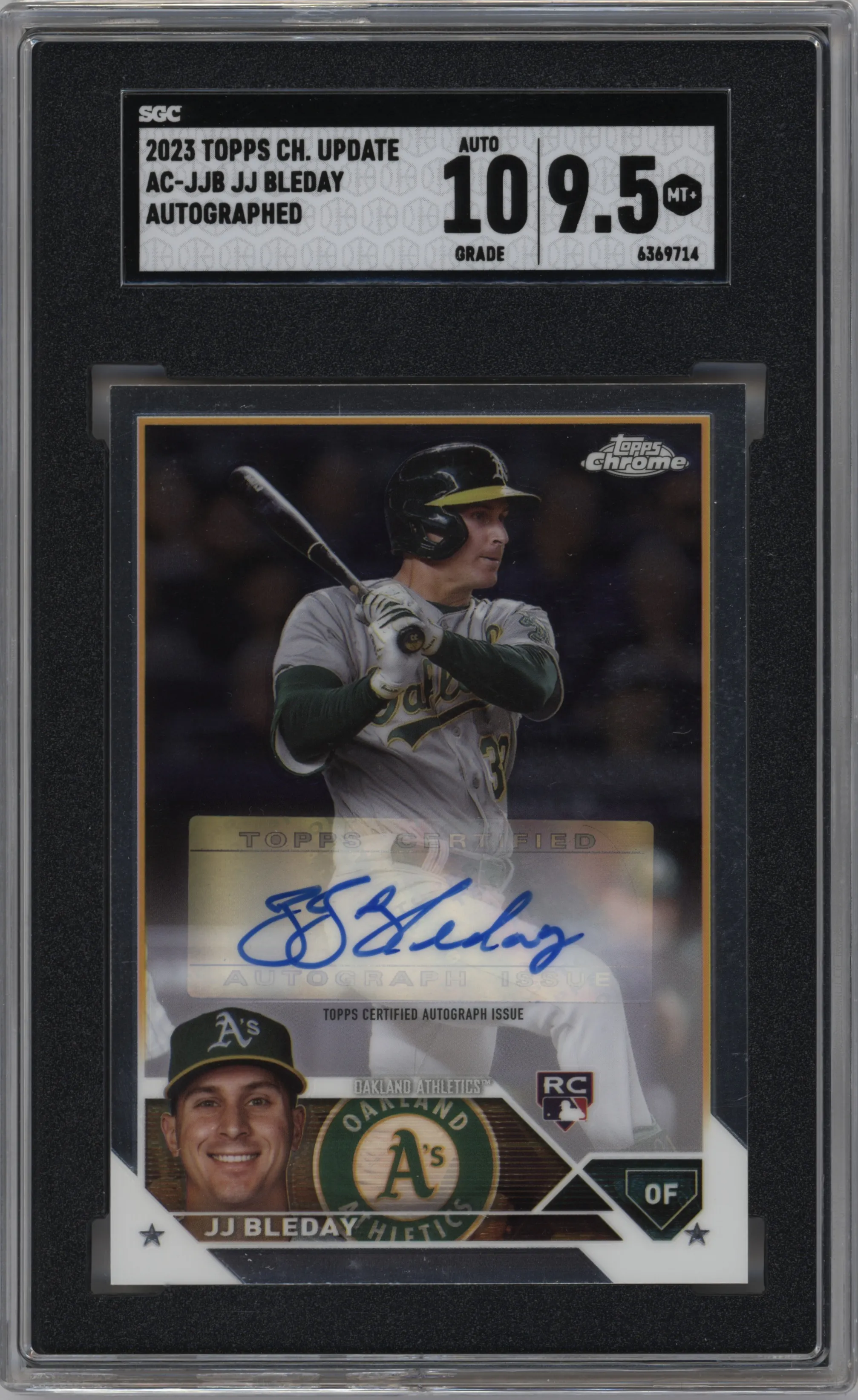 2023 Topps Chrome Update Auto JJ Bleday SGC 9.5