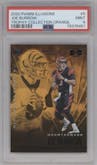 Joe Burrow from the 2020 Panini Illusions set featuring a Trophy Collection Orange parallel graded by PSA and given an overall grade of 9.