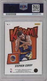 Stephen Curry from the 2022-23 Panini Crown Royale set graded by PSA and given an overall grade of 10.