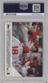 Shohei Ohtani from the 2018 Topps Now set graded by PSA and given an overall grade of 10.