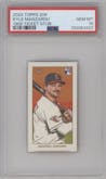 Kyle Manzardo from the 2024 Topps 206 set featuring a 1909 Ticket Stub parallel graded by PSA and given an overall grade of 10.