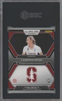 Cameron Brink from the 2024 Panini Prizm Draft Picks set featuring a Black Gold Prizm parallel graded by SGC and given an overall grade of 10.