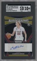 Cameron Brink from the 2024 Panini Prizm Draft Picks set featuring a Black Gold Prizm parallel graded by SGC and given an overall grade of 10.