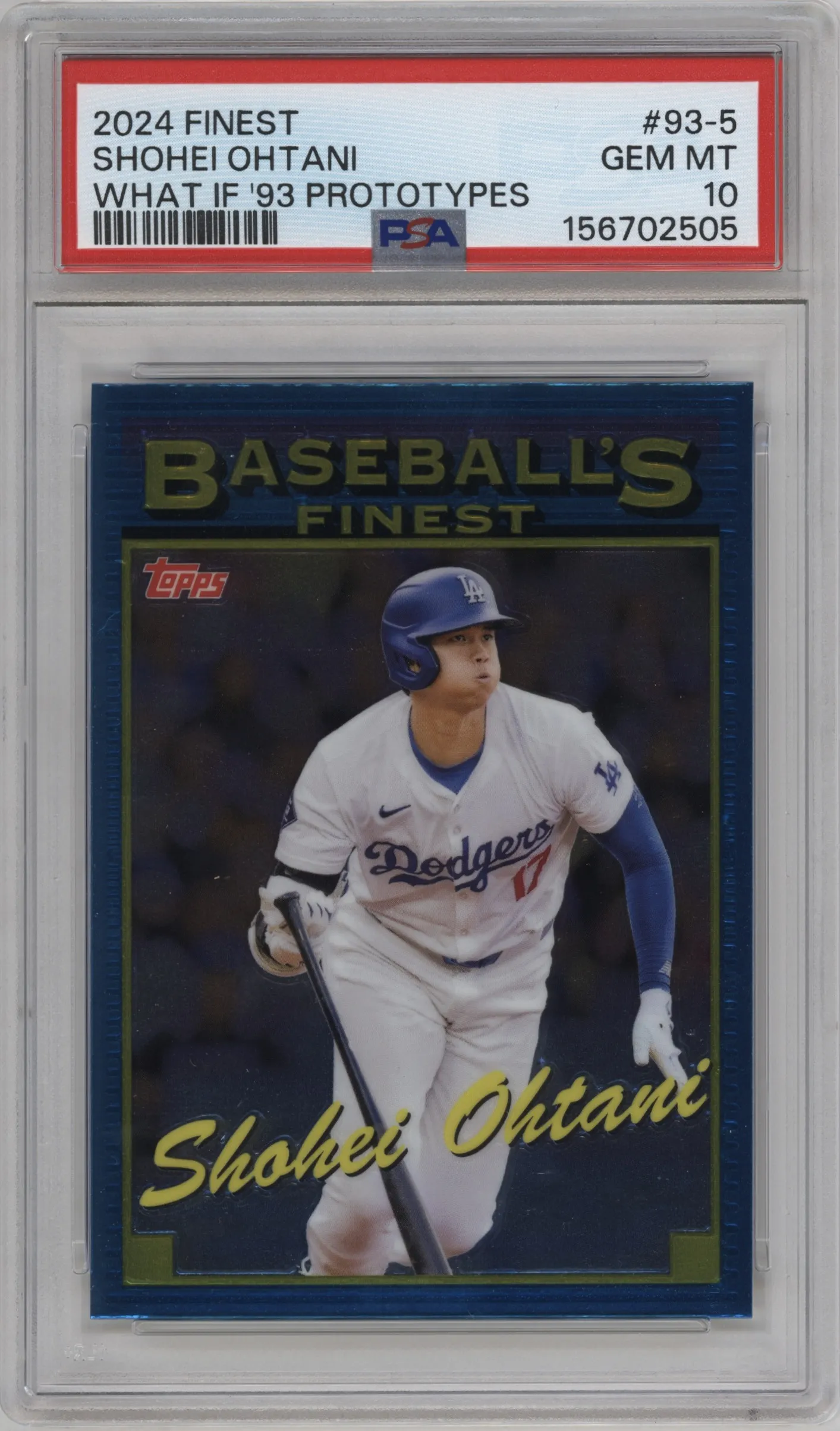 2024 Topps Finest What If...1993 FP Shohei Ohtani #93-5 PSA 10