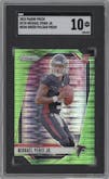 Michael Penix Jr. from the 2024 Panini Prizm set featuring a Neon Green Pulsar  parallel graded by SGC and given an overall grade of 10.
