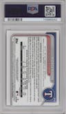 Brock Porter from the 2024 Bowman Chrome Mega Box set featuring a Purple Refractor parallel graded by PSA and given an overall grade of 9.