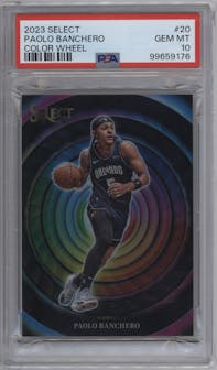 Paolo Banchero from the 2023-24 Panini Select  set graded by PSA and given an overall grade of 10.